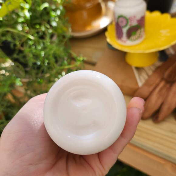 Vintage 1960's Avon Milk Glass Shakers with Colorful Mod Floral Pattern - Picture 6 of 11